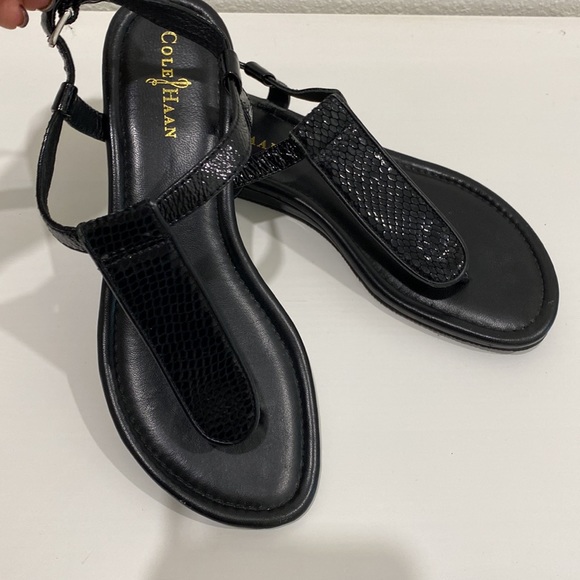 EUC Cole HAAN Black Leather Sandals | Size 5 - Picture 3 of 7